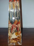 Decoratieve fles met ondergedompelde bloemen, Antiek en Kunst, Ophalen of Verzenden