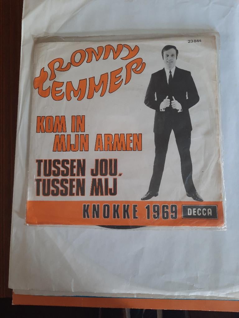 Ronny Temmer-Kom in mijn armen/Tussen jou,tussen mij., CD & DVD, Vinyles | Néerlandophone, Enlèvement ou Envoi, Pochette photo