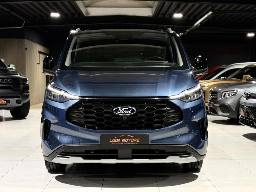 Ford Tourneo Custom ACTIV 2.0 TdCi LONG 170CV 8 PLACES BOITE, Gebruikt, 4 cilinders, Blauw, Leder