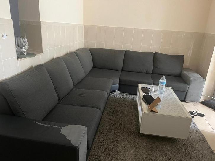 Canapé d'angle disponible gratuitement, Maison & Meubles, Canapés | Coins salons complets, Utilisé, Tissus, Enlèvement