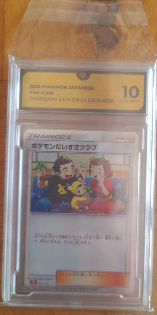 Carte Pokemon gradee 10. Fan club. Global grading . Japonais, Enlèvement