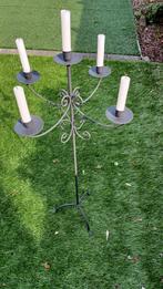 Kandelaar, stalen uitvoering voor 5 kaarsen, Ophalen, Zwart, Zo goed als nieuw, Kandelaar