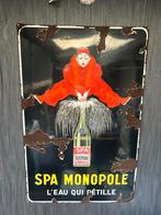 Plaque émaillée spa noir 1949, Collections, Marques & Objets publicitaires, Enlèvement ou Envoi, Utilisé, Panneau publicitaire