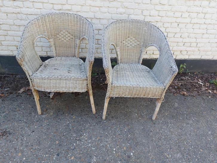 2 sièges baquets en rotin/sièges en osier, Maison & Meubles, Chaises, Enlèvement
