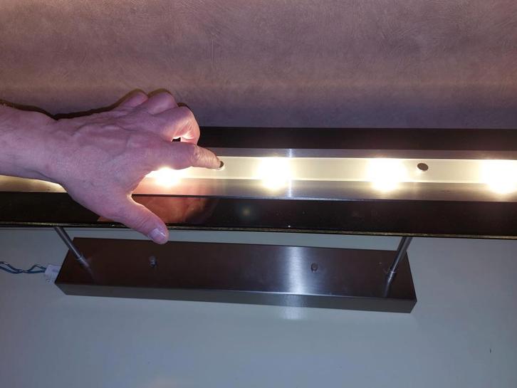 Vintage Steinhauer design hanglamp, Huis en Inrichting, Lampen | Hanglampen, Gebruikt, Minder dan 50 cm, Glas, Metaal, Ophalen