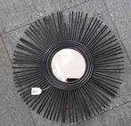 Rotan spiegel, Huis en Inrichting, Woonaccessoires | Spiegels, Ophalen, Rond, Zo goed als nieuw, Minder dan 100 cm