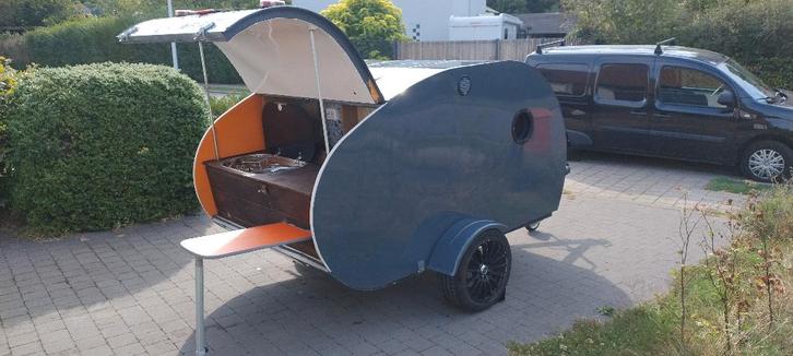 Teardrop caravan, Caravanes & Camping, Caravanes, Particulier, jusqu'à 2, jusqu'à 500 kg, Autre, jusqu'à 4 m, Transformateur ou Chargeur