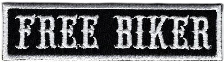 Free Biker stoffen opstrijk patch embleem #5, Motoren, Accessoires | Stickers, Verzenden