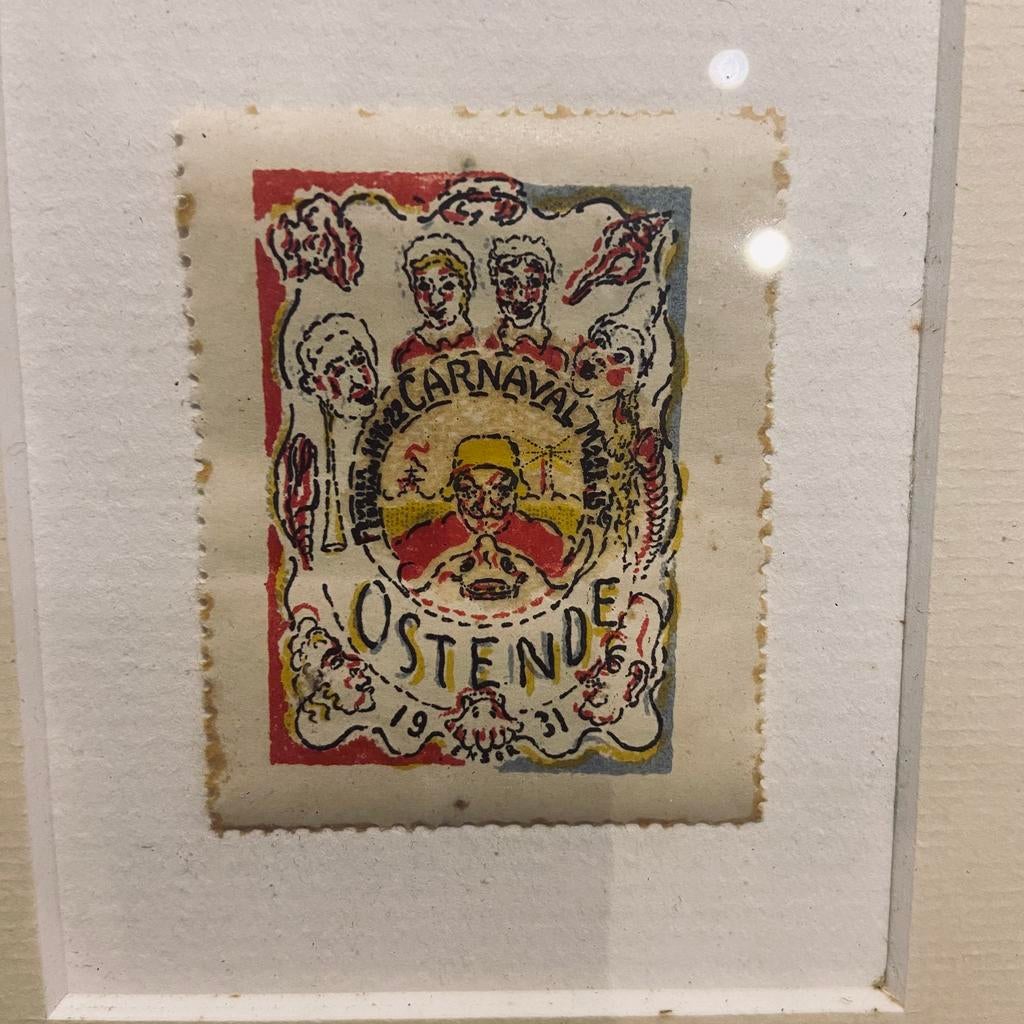 Zeldzame James Ensor sluitzegel, Antiek en Kunst, Kunst | Etsen en Gravures, Ophalen of Verzenden
