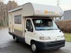 Mobielhome Fiat Ducato 1.9TD 5+1Plaats Trekhaak Gekeurd vv, Caravanes & Camping, Fiat, Boîte manuelle, Douche, Diesel
