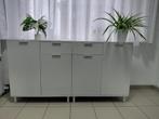 Dressoir / buffet blanc moderne avec tiroirs – très bon état, Maison & Meubles, Enlèvement, Comme neuf, Avec tiroir(s)