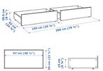 3 lades voor Ikea bed Malm 140x200 eikenfineer, Huis en Inrichting, Ophalen, Zo goed als nieuw