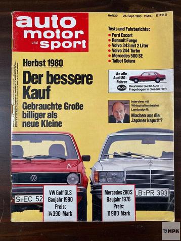 Magazine Auto Motor Und Sport 1980 #20 Duits beschikbaar voor biedingen