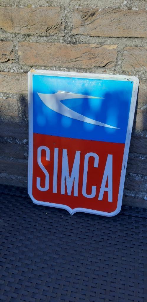 panneau publicitaire Simca, Collections, Marques automobiles, Motos & Formules 1, Comme neuf, Voitures, Enlèvement ou Envoi