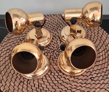 Retro spots goudkleurig  beschikbaar voor biedingen