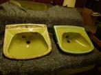 vintage wastafel lavabo moosgrün 70er set, Ophalen, Huis en Inrichting
