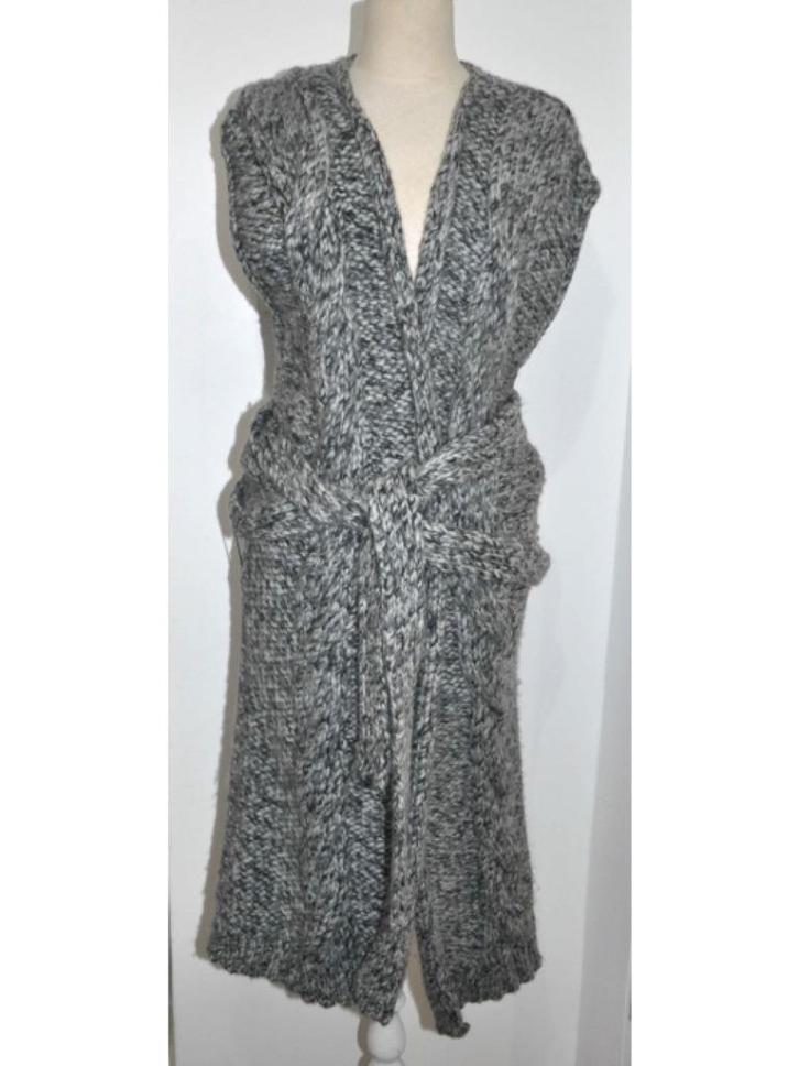System - kerville -Cardigan sans manches gris chiné T:L, Kleding | Dames, Truien en Vesten, Nieuw, Maat 42/44 (L), Grijs, Verzenden