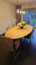 Te koop wegens verhuis en samenwonen. Af te halen - Kortrijk, Huis en Inrichting, Ophalen, Zo goed als nieuw, Grijs, Vijf, Zes of meer stoelen
