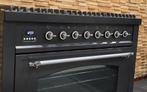 🔥Luxe Fornuis Boretti 90 cm antraciet rvs 300 C oven 6 pits, Elektronische apparatuur, Fornuizen, 60 cm of meer, Ophalen of Verzenden