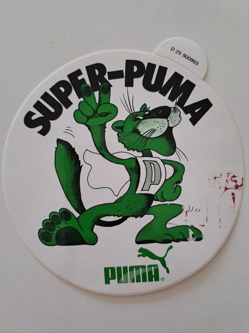 Vintage Sticker - Super-Puma - Mooie staat, Verzamelen, Stickers, Zo goed als nieuw, Merk, Ophalen of Verzenden