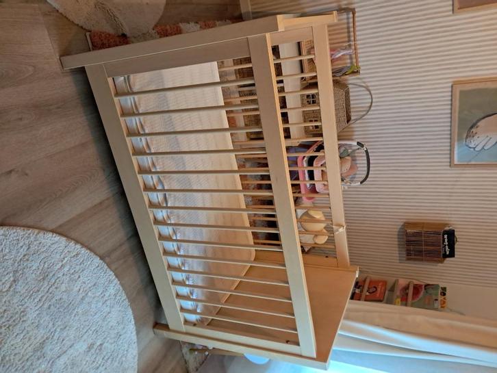 Baby-/peuterbedje, Kinderen en Baby's, Kinderkamer | Bedden, Zo goed als nieuw, Minder dan 140 cm, Minder dan 70 cm, Lattenbodem