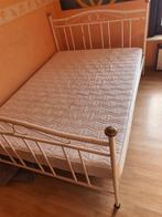 Bed, Huis en Inrichting, Slaapkamer | Bedden, Ophalen, Gebruikt, Wit, Tweepersoons