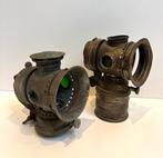 2 oude carbid fietslampen, Ophalen of Verzenden, Zo goed als nieuw