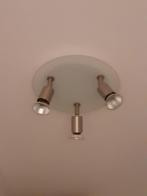 2x ronde opbouw plafondverlichting met 3 spots, Huis en Inrichting, Lampen | Spots, Ophalen, Zo goed als nieuw, Plafondspot of Wandspot
