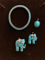 Mooie.turkooizen.juwelen.met.zilver., Handtassen en Accessoires, Ophalen, Zo goed als nieuw, Steen of Mineraal
