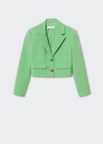 Groene cropped blazer van MANGO – Nieuw, nooit gedragen, Mango, Nieuw, Jasje, Groen