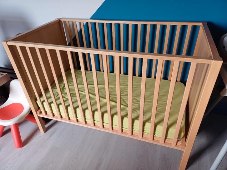 Lit cage 0-3 ans bois et complet (tour de lit-matelas-...), Maison & Meubles, Mobilier complet, Enlèvement