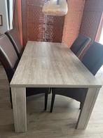 Eettafel + 4 stoelen, Huis en Inrichting, Tafels | Eettafels, Ophalen, Gebruikt, Kunststof, 50 tot 100 cm