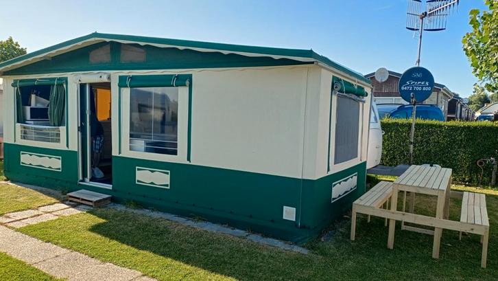 Caravane à la mer, Caravans en Kamperen, Caravans, Particulier, Frans bed, Vast bed, Luifel, Uitbouw voortent