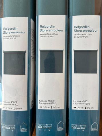 Lot de 3 stores enrouleur bleu turquoise NEUF!!, Enlèvement, Bleu
