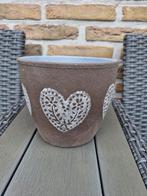Bloempot keramiek, Tuin en Terras, Steen, Rond, Zo goed als nieuw, Tuin