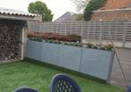 4 jardinières robustes (béton gris, fibre d'argile) + insert, Jardin & Terrasse, Comme neuf, Enlèvement, Béton