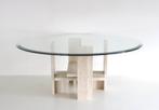 Vintage salontafel - Travertine Dining Table by Willy Ballez, Huis en Inrichting, Tafels | Salontafels, Ophalen, Zo goed als nieuw