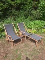 Strandstoelen, Tuin en Terras, Ophalen, Gebruikt, Hout, Verstelbaar