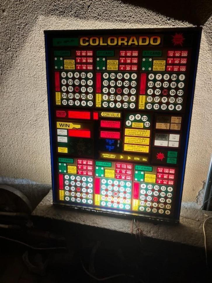 GLAS VAN FLIPPERKAST COLORADO. LEUK ALS LAMP, Verzamelen, Automaten | Flipperkasten, Gebruikt, Mechanisch, Flipperkast, Ophalen of Verzenden
