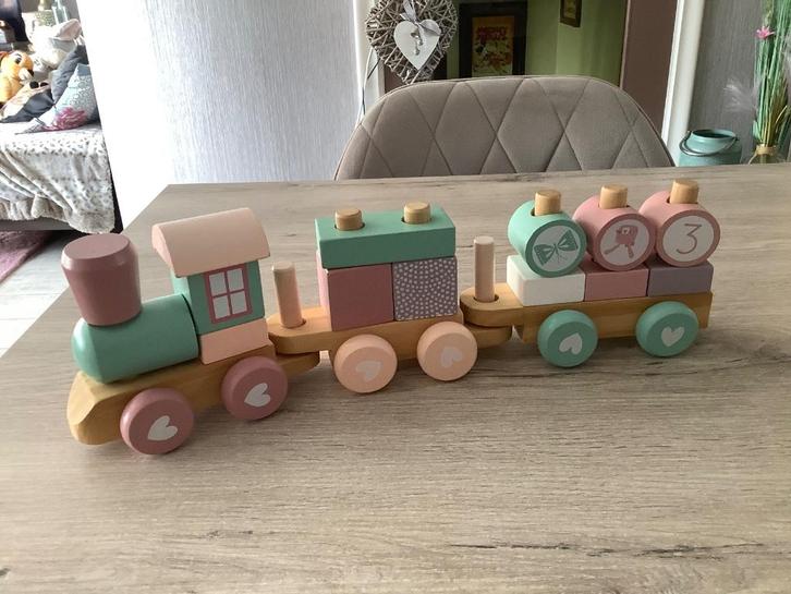 Little Dutch houten speelgoed trein (14x43 cm), Kinderen en Baby's, Speelgoed | Houten speelgoed, Zo goed als nieuw, Duw- of Trekspeelgoed