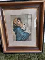 schilderij Maria in mooie houten kader, Antiek en Kunst, Ophalen