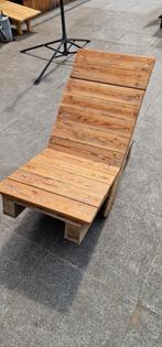 Relax op het terras met deze unieke houten zetel., Tuin en Terras, Ophalen, Zo goed als nieuw