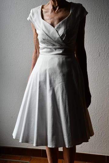 Witte vintage cocktail  zomerjurk - bbonlinedress 5XL beschikbaar voor biedingen