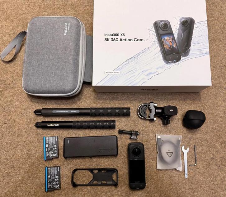 Insta360 X5 - Essentials-bundel plus extra's, Audio, Tv en Foto, Actiecamera's, Ophalen of Verzenden