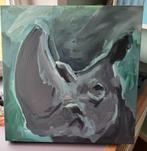 Rhinoceros 50cm50cm, Antiek en Kunst, Kunst | Schilderijen | Modern, Ophalen of Verzenden