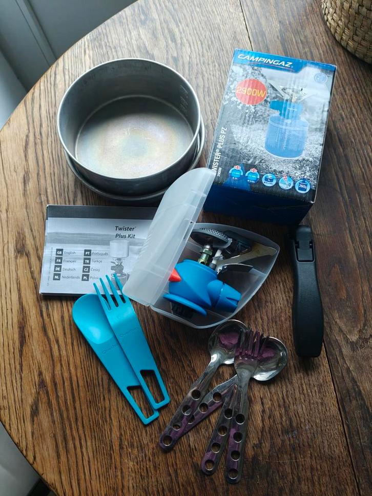Campingaz Twister Plus PZ + ustensiles, Caravanes & Camping, Accessoires de camping, Enlèvement