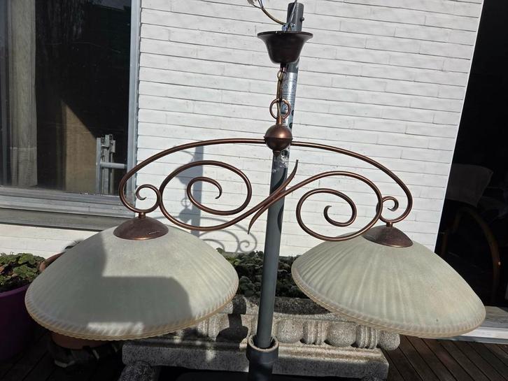 Lampe suspendue élégante de style country, massive, à double, Antiquités & Art, Antiquités | Éclairage, Enlèvement