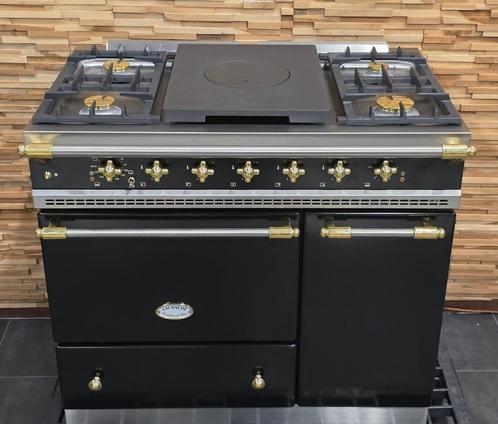 🔥 Poêle Lacanche de luxe 100 cm en laiton noir Coupe de Feu, Electroménager, Cuisinières, Comme neuf, Autoportant, 5 zones de cuisson ou plus