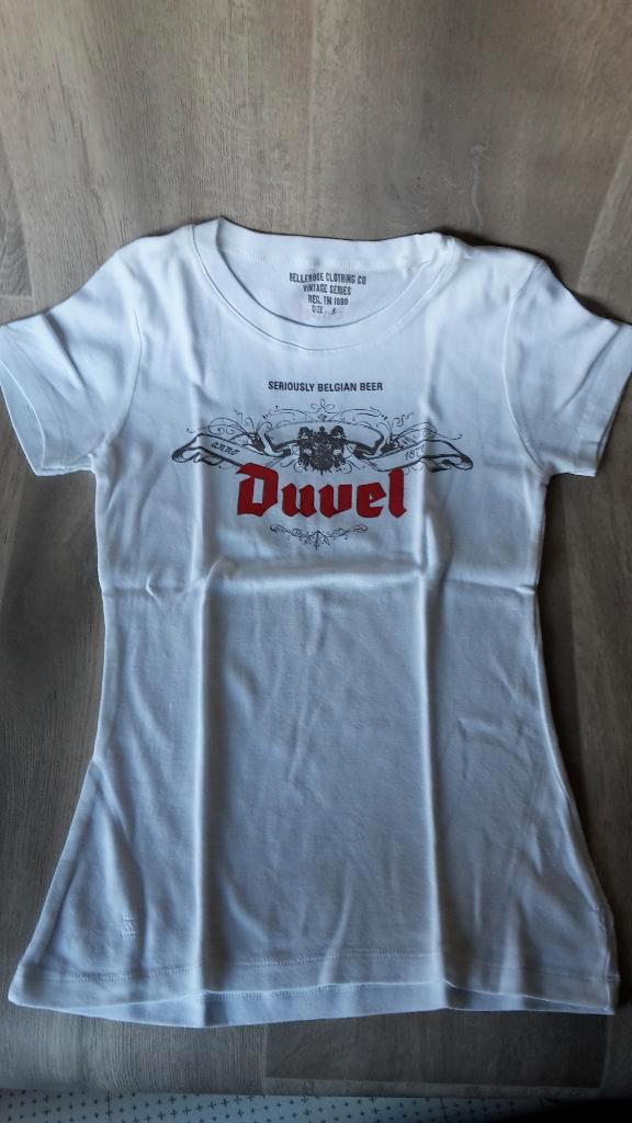 Duvel t-shirt wit kleine maat nr 1( 30cm lende,lengte 56 cm, Kleding | Dames, T-shirts, Nieuw, Maat 34 (XS) of kleiner, Wit, Korte mouw