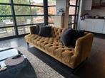 Zitbank in chesterfield stijl | Velvet Oker kleur, Ophalen, Zo goed als nieuw, Stof